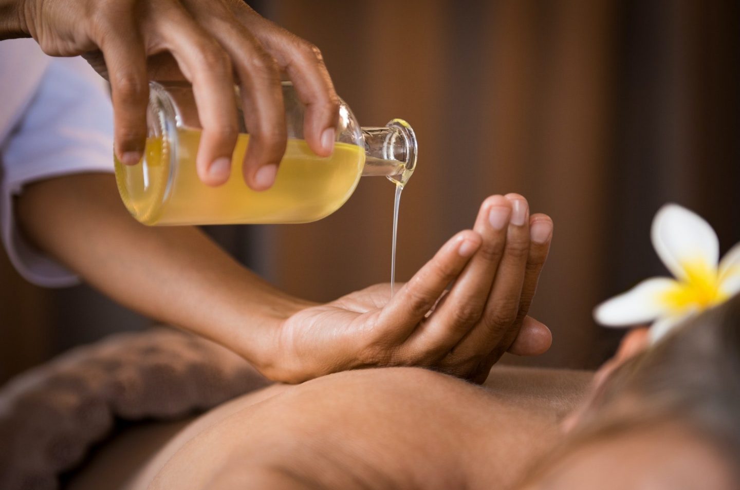 Ontspannende massage met olie